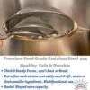 Fine Mesh Sieve Strainer Set Of 3pcs, Stainless Steel (304-18/8) With Sturdy Long Handles Sieve Mesh, Small 8cm, Meduim 12cm, Large 18cm, Rust Free Strainers And No Sharp Edges -KitchenAid Shop 51Y29czJopL