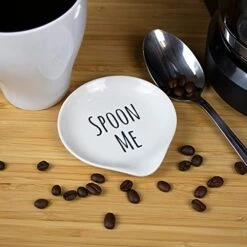 Coffee Spoon Rest - Farmhouse Small Spoon Holder For Coffee, Tea & Cocktails, Ceramic Spoon Rest For Tablespoon, Teaspoon & Bar Spoon, Coffee Bar Accessories And Decor (Spoon Me) -KitchenAid Shop 51Y79Vex3WL