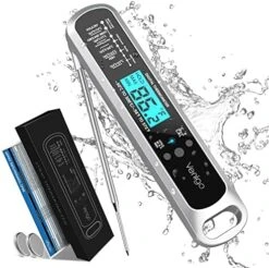 Digital Meat And Food Thermometer For Cooking And Grilling, Waterproof Instant-Read Cooking Thermometer, Kitchen Probe Thermometer For Baking, Roasting, Smoking, Deep Frying (Black) -KitchenAid Shop 51YCGQJsfdL. AC
