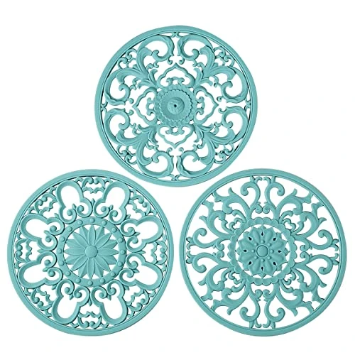 Extra Thick Silicone Trivet Mat For Hot Dishes, Hot Pots And Pans, Pot Holder, Hot Pad To Portect Your Table And Countertop, Kitchen Decor And Accessories,Turquoise,Set Of 3 3 Extra Thick Silicone Trivet Mat For Hot Dishes, Hot Pots And Pans, Pot Holder, Hot Pad To Portect Your Table And Countertop, Kitchen Decor And Accessories,Turquoise,Set Of 3