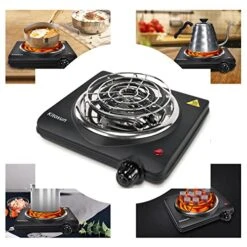 Electric Charcoal Burner - Single Coil Hot Plate Charcoal Starter Cooking Heater Stainless With Steel Grill ETL Certified Countertop Cooktop For Home Kitchen BBQ RV 12 Electric Charcoal Burner - Single Coil Hot Plate Charcoal Starter Cooking Heater Stainless With Steel Grill ETL Certified Countertop Cooktop For Home Kitchen BBQ RV -KitchenAid Shop 51YZJNvVJWL