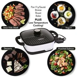 Presto 07118 Tuxedo Precision Multi-Cooker Digital Skillet, 12", White -KitchenAid Shop 51Ycoi1T4NL