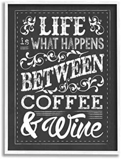 Stupell Industries Life, Between Coffee And Wine Chalk, Design By Melody Hogan -KitchenAid Shop 51Yep9OITkL. AC 2