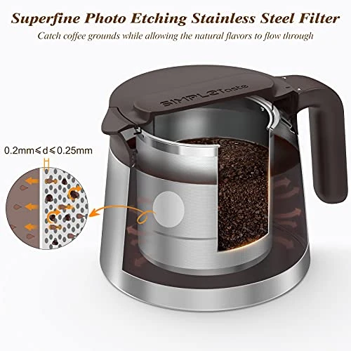 Cold Brew Coffee Maker, 1.8L/61oz, Premium Quality Stainless Steel Pot And Filter, Perfect For Homemade Iced Coffee 3 Cold Brew Coffee Maker, 1.8L/61oz, Premium Quality Stainless Steel Pot And Filter, Perfect For Homemade Iced Coffee