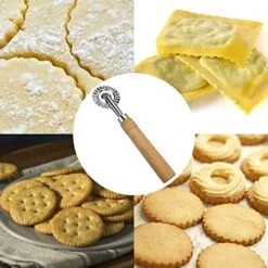 Ravioli Cutter Wheel,Pastry Wheel Cutter With Long Wooden Handle,Zinc Alloy Pasta Cutter Wheel For Kitchen -KitchenAid Shop 51YgstCo7dL