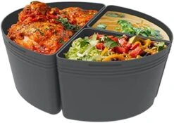 Slow Cooker Divider 6 QT Compatible For Crock Pot Liners Oval Shape, Reusable Slow Cooker Liners, Leakproof Dishwasher Safe For All 6 Quart Cookers, Silicone Inserts For CrockPot Accessories -KitchenAid Shop 51Ys2CpcTkL. AC