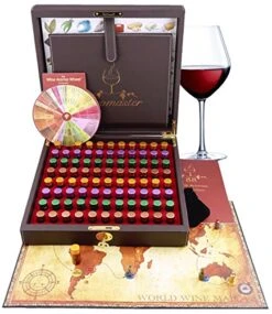 Master Wine Aroma Kit - 88 Wine Aromas (Wine Game And Wine Aroma Wheel Included)