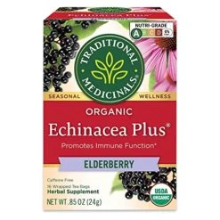 , Seasonal Wellness, Organic, Echinacea Plus, Elderberry, 16 Tea Bags, Net Wt. 0.85 Oz