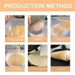 Waffle Cone Maker, Household Kitchen Gas Nonstick Waffle Maker Egg Maker Baking Tool For Home Kitchen, Restaurant And Drinking Store