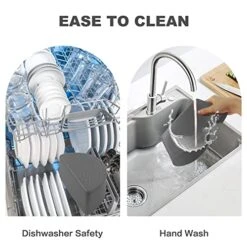 Slow Cooker Divider Liner For 6 QT Crockpot, Reusable & Leakproof Silicone Crockpot Divider, Three Compartrtments Suitable For Slow Cookers Pot. Grey. -KitchenAid Shop 51ZFXioC7zL