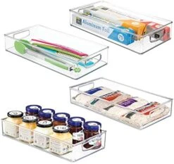 IDesign AFFIXX Linus Mount Organizer Rack, Stick-On Wall Shelf For Kitchen, Bathroom, Office, Medium (Pack Of 2), Clear, 2 Count -KitchenAid Shop 51ZHTY5YNNL. AC