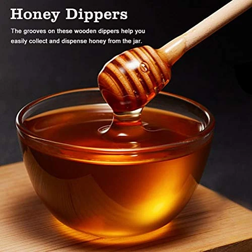 Wood Honey Dipper Sticks - Searea 100Pcs 3Inch Wooden Honey Dipper Stick Wooden Syrup Dippers Honeycomb Sticks Perfect For Drizzling Honey,Maple Syrup,Chocolate, Caramel,Honey Spoons 8 Wood Honey Dipper Sticks - Searea 100Pcs 3Inch Wooden Honey Dipper Stick Wooden Syrup Dippers Honeycomb Sticks Perfect For Drizzling Honey,Maple Syrup,Chocolate, Caramel,Honey Spoons - Image 6