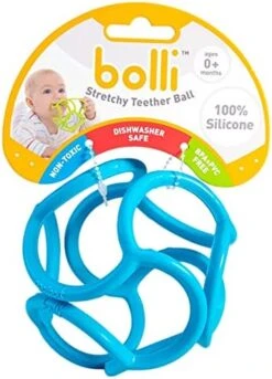 Teething Ring Tactile Sensory Ball Toy For Babies & Kids - Stretchy, Soft Non-Toxic Silicone - Ages 3 Months And Up - Red -KitchenAid Shop 51ZSyVwyCJL. AC