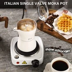 Stovetop Espresso Maker Moka Pot 3 Espresso Cup, Cuban Coffee Maker Stove Top Coffee Maker With Dosing Ring Dispenser, Moka Italian Espresso Coffee Maker(White) 11 Stovetop Espresso Maker Moka Pot 3 Espresso Cup, Cuban Coffee Maker Stove Top Coffee Maker With Dosing Ring Dispenser, Moka Italian Espresso Coffee Maker(White) -KitchenAid Shop 51ZWzlggA4L