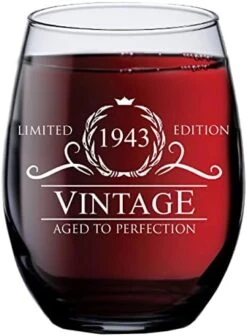60th Birthday Gifts For Women Men - 1963 Vintage Style Stemless Wine Glass - Birthday Glasses Drinking Gifts - 60th Birthday Decorations For Women - Retirement Gifts For 60 Year Old Woman Man - 15 Oz -KitchenAid Shop 51ZYSzf5ysL. AC