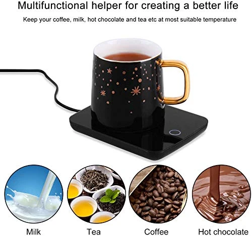 Mug Warmer, Coffee Warmer For Desk With Auto Shut Off, Cup Warmer For Office Home Use, Beverage Warmers With Mug For Coffee, Milk, Tea, Water Temp Control, Christmas/Birthday Gift(Include Cup) 4 Mug Warmer, Coffee Warmer For Desk With Auto Shut Off, Cup Warmer For Office Home Use, Beverage Warmers With Mug For Coffee, Milk, Tea, Water Temp Control, Christmas/Birthday Gift(Include Cup) - Image 2