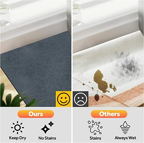 Coffee Bar Mat For Bar Accessories 27.56''x19.69'' Coffee Mat Hide Stain Rubber Backed Absorbent Dish Drying Mat For Kitchen Counter, Fit Under Coffee Maker Espresso Machine(Navy Blue) 6 Coffee Bar Mat For Bar Accessories 27.56''x19.69'' Coffee Mat Hide Stain Rubber Backed Absorbent Dish Drying Mat For Kitchen Counter, Fit Under Coffee Maker Espresso Machine(Navy Blue) - Image 4