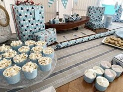 Nautical Table Runner - Cotton Decorative Embroidered Design – Natural, Navy Blue And White -Coastal Lighthouse (72 Inch) -KitchenAid Shop 51ZppdG6qmL