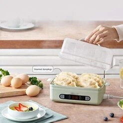 GENERIC XWWDP Electric Food Steamers Steam Cooker Seafood Pastry Egg Steamer Household Double-layer Timing Kitchen Cooking Breakfast Machine -KitchenAid Shop 51Zvx2h1LNL