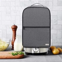 Uxja Food Processor Cover For Cuisinart And Hamilton Beach 10-14 Cup Processor, Food Processor Dust Cover With Accessories Pockets, Gray -KitchenAid Shop 51a4FcN2X9L
