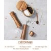 Wood Salt And Pepper Grinder Set - Premium Set Includes 8 Inch Salt And Pepper Mill, Salt And Pepper Box With Swivel Lid, Spoon & Cleaner Tool - Perfect Salt And Pepper Shakers Gift (8 Inch) -KitchenAid Shop 51a8RxJ7rSL
