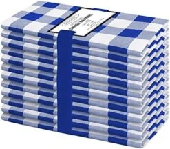 20x20 Gingham Buffalo Check Cloth Dinner Napkins Pack Of 12, 100% Cotton Cocktail Napkins, Wedding Dinner Napkins With Mitered Corners And Generous Hem - Red White -KitchenAid Shop 51aMZb0rJKL. AC