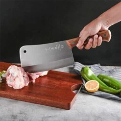Eavy Duty Heft Cleaver Butcher Knife For Chopping Bones Sturdy Kitchen Knife 11 Eavy Duty Heft Cleaver Butcher Knife For Chopping Bones Sturdy Kitchen Knife -KitchenAid Shop 51aVTqQOqQL
