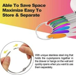 Measuring Cups & Spoons Set Of 16, Wildone Premium Stainless Steel Measuring Cups And Measuring Spoons With Colored Silicone Handle, Including 8 Nesting Cups, 8 Spoons, For Dry And Liquid Ingredient -KitchenAid Shop 51b3md8NSKL