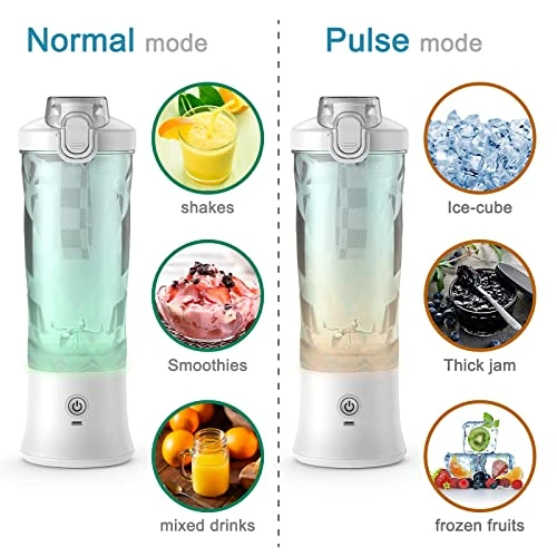 Portable Blender,Personal Size Blender For Shakes And Smoothies With 6 Blade Mini Blender 20 Oz For Kitchen,Home,Travel 4 Portable Blender,Personal Size Blender For Shakes And Smoothies With 6 Blade Mini Blender 20 Oz For Kitchen,Home,Travel - Image 2