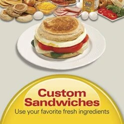 Hamilton Beach Dual Breakfast Sandwich Maker With Timer, Silver (25490A) -KitchenAid Shop 51b8equZPUL