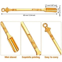 Spoon Mini Shovel Medicine Spoon, Tableware Charm, Pendants Necklace Mini Shovel For Filling Vials With Herbs, Home Supply Necklace Spoon, Gold, Silver, Antique Brass, Black Gray (24 Pieces) -KitchenAid Shop 51bFWTYR3IL