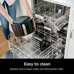 Ninja AF150AMZ Air Fryer XL, 5.5 Qt. Capacity That Can Air Fry, Air Roast, Bake, Reheat & Dehydrate, With Dishwasher Safe, Nonstick Basket & Crisper Plate And A Chef-Inspired Recipe Guide, Grey -KitchenAid Shop 51bHDWTugHL