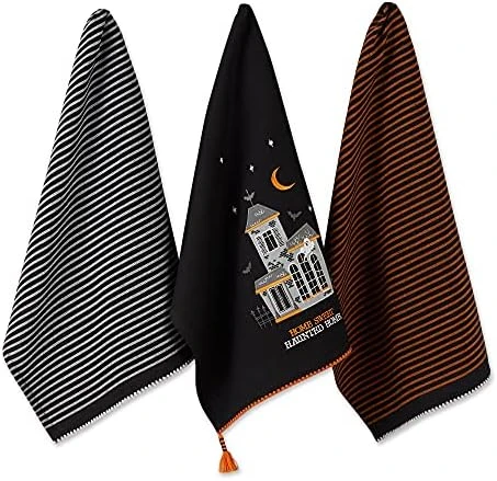 Happy Halloween Dishtowel Collection Embellished Cotton Kitchen Hand Towel Set, 18x28, Skeleton, 3 Count 12 Happy Halloween Dishtowel Collection Embellished Cotton Kitchen Hand Towel Set, 18x28, Skeleton, 3 Count - Image 10