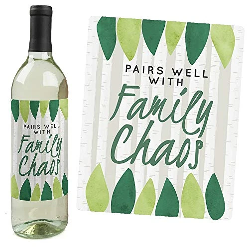 Family Tree Reunion - Family Gathering Party Decorations For Women And Men - Wine Bottle Label Stickers - Set Of 4 5 Family Tree Reunion - Family Gathering Party Decorations For Women And Men - Wine Bottle Label Stickers - Set Of 4 - Image 3