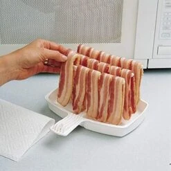 Microwave Bacon Cooker, PP Plastic Microwave Bacon Rack Heat Resistant Microwave Bacon Tray, Bakes 18 Pieces Healthier Crispy Bacons At A Time, Great For Adults, College Students 9 Microwave Bacon Cooker, PP Plastic Microwave Bacon Rack Heat Resistant Microwave Bacon Tray, Bakes 18 Pieces Healthier Crispy Bacons At A Time, Great For Adults, College Students -KitchenAid Shop 51bS7YlWLnL 1