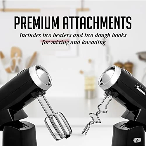 Vente Electric Kitchen Stand Mixer With 3.5-Quart Removable Stainless Steel Mixing Bowl, 5 Speed Control, 250-Watt Power, 2 Blender Attachment Egg Beater Whisk & Dough Hook Black SM680B 8 Vente Electric Kitchen Stand Mixer With 3.5-Quart Removable Stainless Steel Mixing Bowl, 5 Speed Control, 250-Watt Power, 2 Blender Attachment Egg Beater Whisk & Dough Hook Black SM680B - Image 6