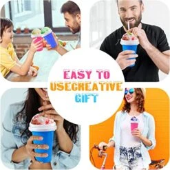 2 PCS Slushy Maker Cup,Frozen Magic Slushy Maker Squeeze Cup DIY Homemade Smoothies Cup Protable Quick Cool Slushie Cups For Juices And Drinks -KitchenAid Shop 51bcp7DW7NL