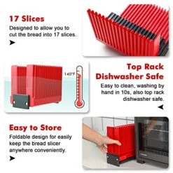 Bread Slicer For Homemade Bread Loaf Bagels, Bread Slicing Guide Easy To Clean Flodable And Campact Bread Cutter Without BPA -KitchenAid Shop 51bqKiteC9L