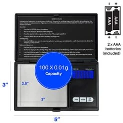 Digital Pocket Gram Scale,100g X 0.01g Digital Gram Scale, Jewelry Scale, Food Scale, Kitchen Scale Black, Battery Included -KitchenAid Shop 51bu6KLhETL
