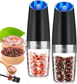 Gravity Electric Salt Ginder Pepper Grinder, Automatic Pepper And Salt Mill Grinder Battery-Operated With Adjustable Coarseness, LED Light, One Hand Operated 20 Gravity Electric Salt Ginder Pepper Grinder, Automatic Pepper And Salt Mill Grinder Battery-Operated With Adjustable Coarseness, LED Light, One Hand Operated -KitchenAid Shop 51c OsZOQGL. AC