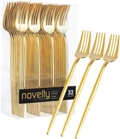 Novelty Modern Flatware, Cutlery, Disposable Plastic Dinner Forks Luxury Gold 64 Count 22 Novelty Modern Flatware, Cutlery, Disposable Plastic Dinner Forks Luxury Gold 64 Count -KitchenAid Shop 51c2tTMVQHL. AC