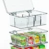 Utopia Home (3 Pack) Tea Bag Organizer - Stackable Tea Bag Storage Organizer With Clear Top Lid- Tea Bag Holder For Counter Tops, Kitchen Cabinets, Pantry, Sweeteners (Clear) -KitchenAid Shop 51c94FYIwHL