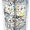 Tervis Made In USA Double Walled Friends - Pattern Insulated Tumbler Cup Keeps Drinks Cold & Hot, 16oz, Classic