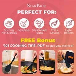 Basics Silicone Spatula Spoon (Spoonula) - Spatulas Silicone Heat Resistant To 480°F - Hygienic One Piece Rubber Spatula Spoon Design - Spoon Spatulas For Nonstick Cookware (Gray Black) -KitchenAid Shop 51cFpu5H7cL