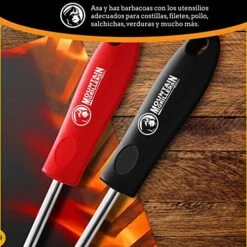 Pigtail Food Flipper Set - 17 & 12 Inch Meat Hooks & Turners With Steel Shafts & Color Coded Handles - Use In Place Of Tongs, Spatula & Meat Fork For BBQ Ribs, Steak, Chicken, Sausage, Vegetables 10 Pigtail Food Flipper Set - 17 & 12 Inch Meat Hooks & Turners With Steel Shafts & Color Coded Handles - Use In Place Of Tongs, Spatula & Meat Fork For BBQ Ribs, Steak, Chicken, Sausage, Vegetables -KitchenAid Shop 51cIANXg0SL