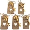 50pcs Skeleton Key Bottle Opener Wedding Party Favor Souvenir Gift With Escort Tag And Jute Rope(Golden Tone,5 Styles) -KitchenAid Shop 51cJ9Wtnj0L
