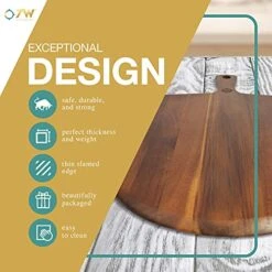 Wood Pizza Board - Wooden Pizza Paddle - Acacia Wood Pizza Peel - 17"x13" - Cheese Board - Charcuterie Board - Baking Spatula - Farmhouse Wall Decor - Bread Board - Great For Gifts - 7 Degrees West 12 Wood Pizza Board - Wooden Pizza Paddle - Acacia Wood Pizza Peel - 17"x13" - Cheese Board - Charcuterie Board - Baking Spatula - Farmhouse Wall Decor - Bread Board - Great For Gifts - 7 Degrees West -KitchenAid Shop 51cNjY19YiS