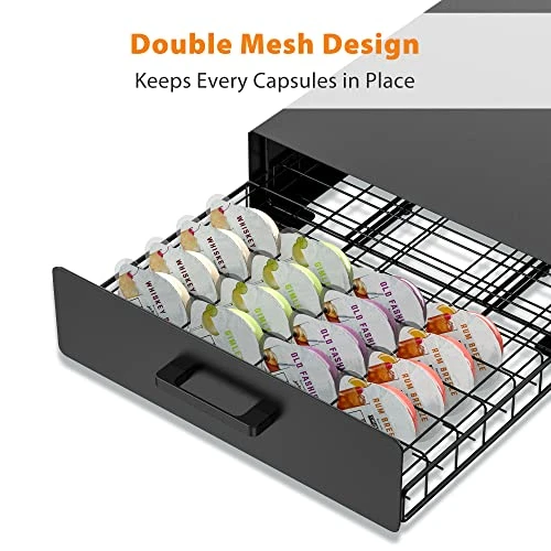 Storage Drawer For Bartesian Pods, ZECENN Cocktail Pod Holder For Bartesian Capsules Compatible With Bev By BLACK+DECKER Cocktail Machine, Hold 36 Pods, Countertop Organizer Bar Accessories- Black 6 Storage Drawer For Bartesian Pods, ZECENN Cocktail Pod Holder For Bartesian Capsules Compatible With Bev By BLACK+DECKER Cocktail Machine, Hold 36 Pods, Countertop Organizer Bar Accessories- Black - Image 4