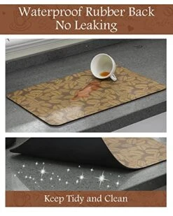 -Coffee Mat-Coffee Bar Accessories-Absorbent Stain Resistant Drying Mat Fit Under Coffee Maker Machine Coffee Pot Tray Espresso Machine-Coffee Station Accessories And Decor-12”x19” -KitchenAid Shop 51cP8B3rj9L