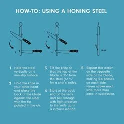 10” Diamond Oval Sharpening Rod - Knife Sharpener - Fast-Cutting 800 Grit Diamond Abrasive - Ergonomic Handle & Non-Marking Tip 9 10” Diamond Oval Sharpening Rod - Knife Sharpener - Fast-Cutting 800 Grit Diamond Abrasive - Ergonomic Handle & Non-Marking Tip -KitchenAid Shop 51cPcdxY2lL